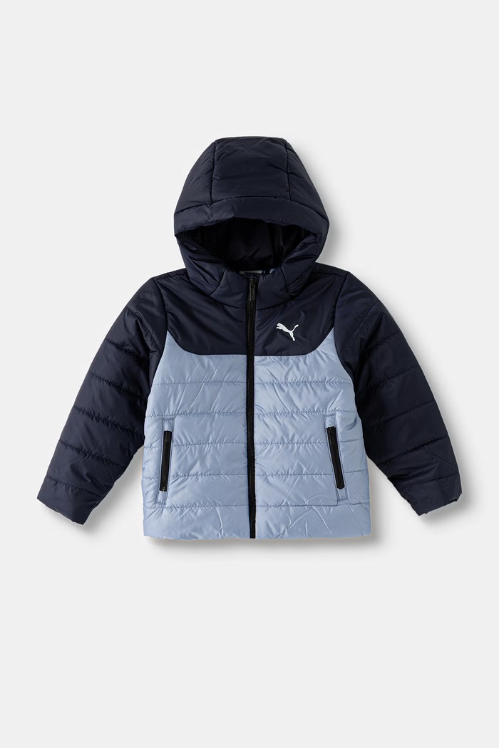 Puma krótka kurtka dziecięca ESS Hooded Padded Jacket granatowy 694744