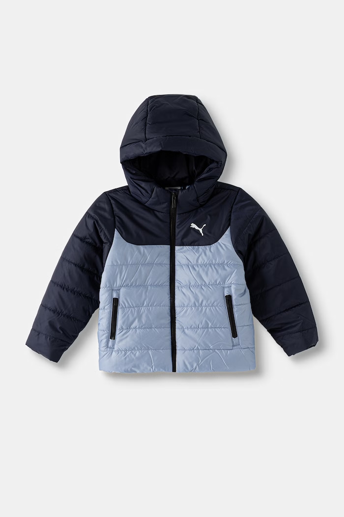 Puma krótka kurtka dziecięca ESS Hooded Padded Jacket granatowy 694744