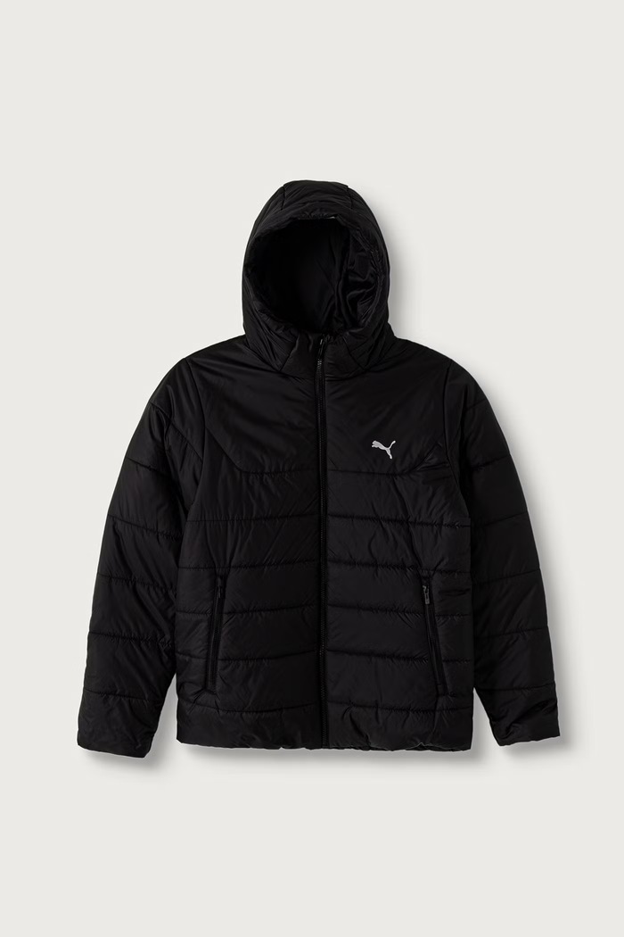 Puma prešívaná bunda detská ESS Hooded Padded Jacket čierna 685226.9BY2