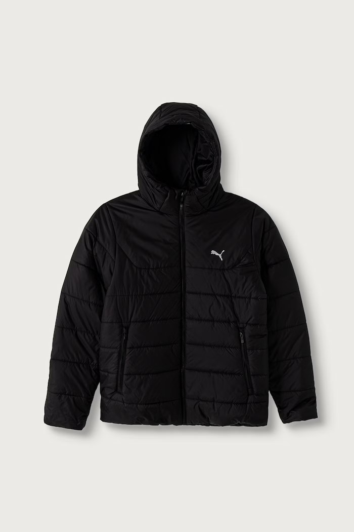 Puma καπιτονέ μπουφάν παιδικό ESS Hooded Padded Jacket μαύρο 685226.9BY2