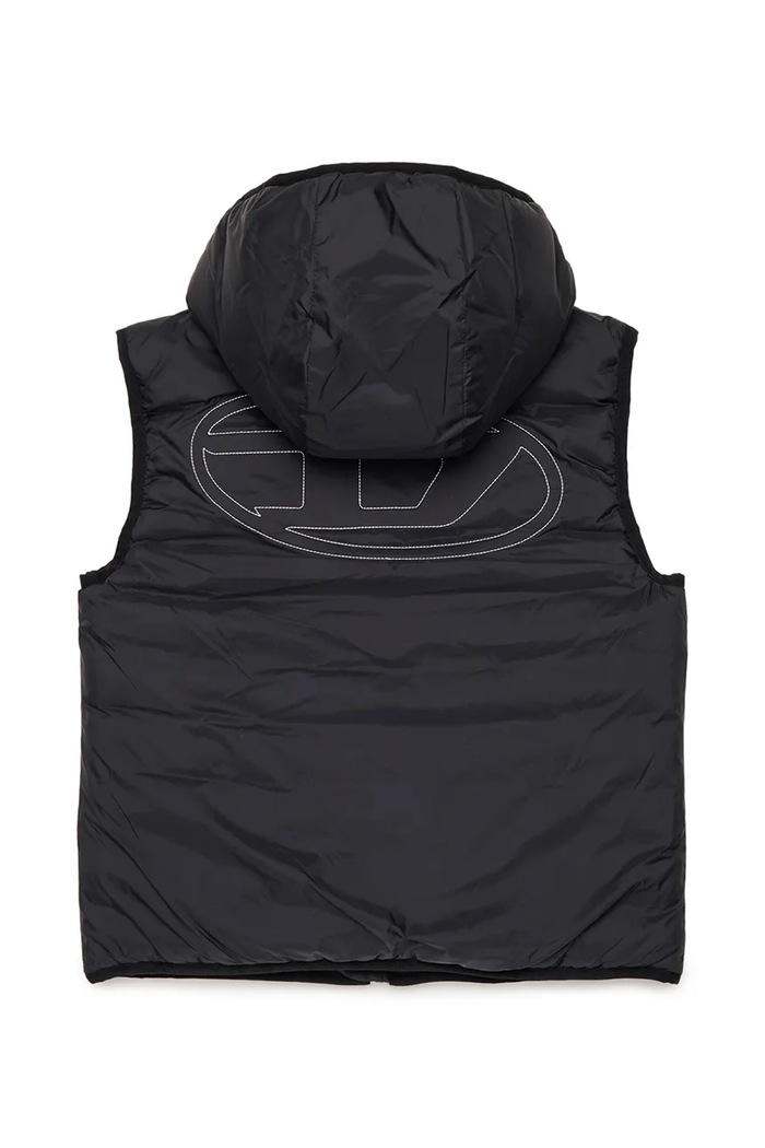 Diesel bezrękawnik z kapturem dziecięcy JOSIP JACKET J02883.KXBVE czarny AW26
