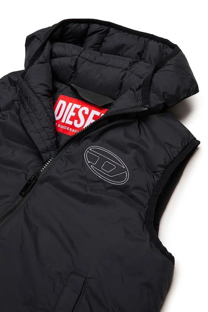 Chłopiec Diesel bezrękawnik z kapturem dziecięcy JOSIP JACKET J02883.KXBVE czarny