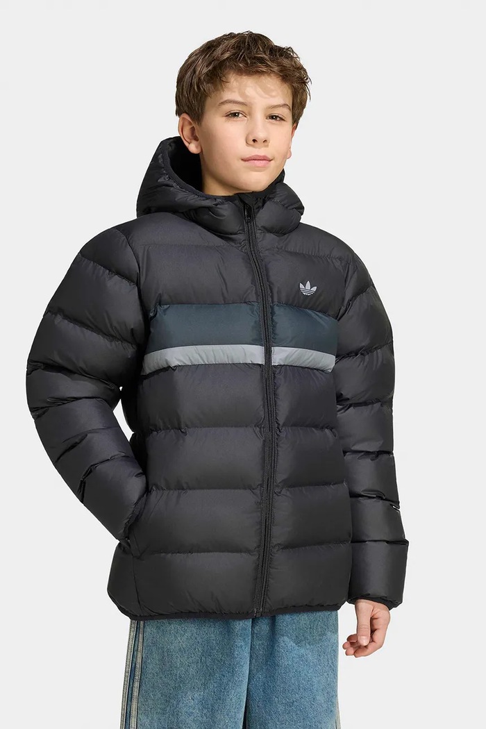 Prešívaná bunda detská adidas Originals KS1682 čierna