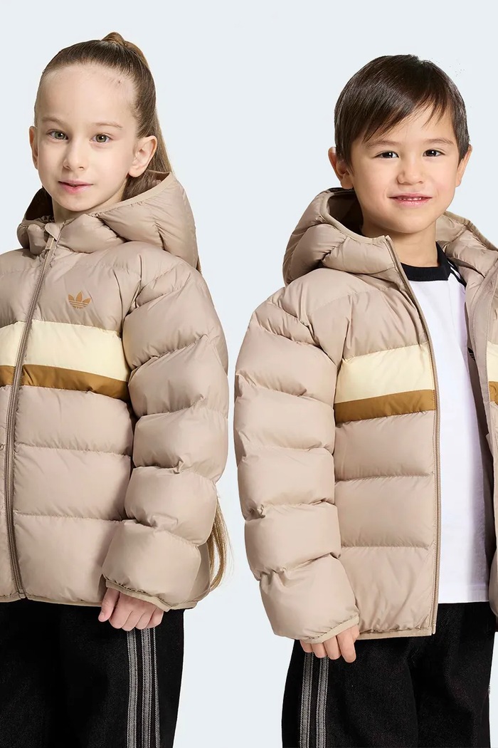 adidas Originals Prešívaná bunda detská béžová KR4651