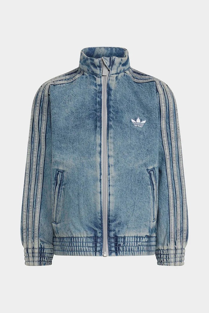 adidas Originals bunda detská rifľová KQ8874 modrá AW26