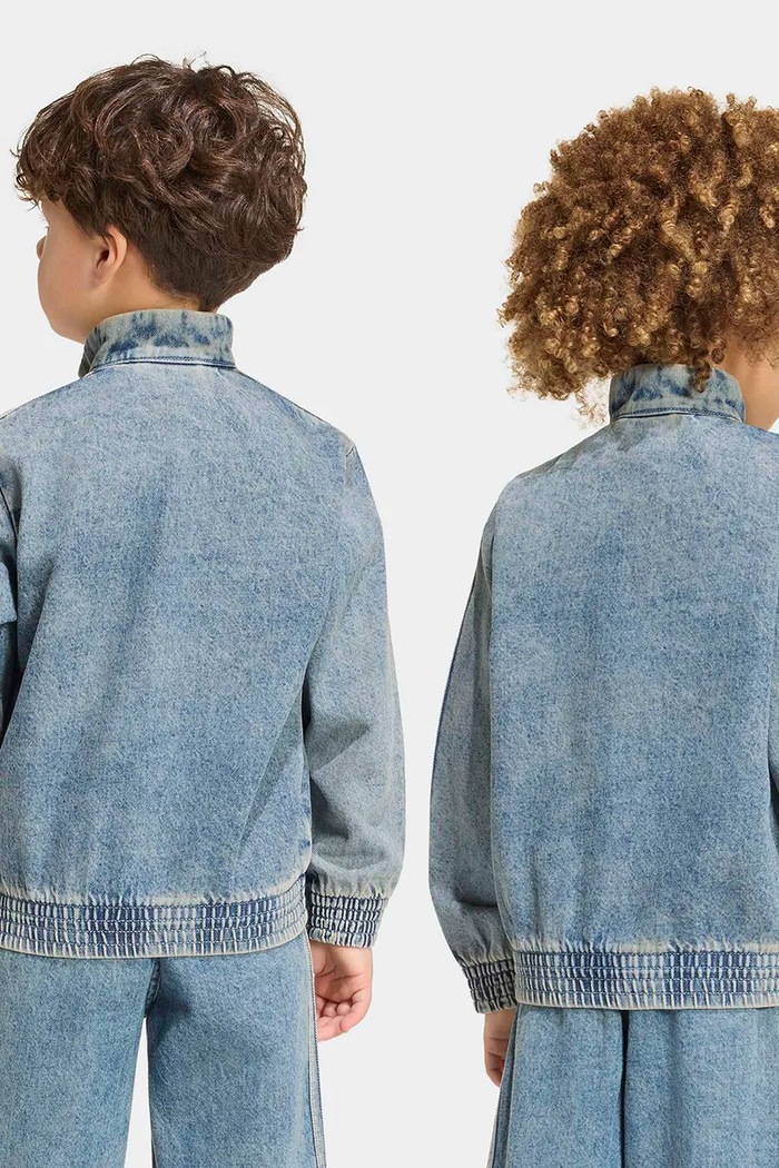 Chlapec adidas Originals bunda detská rifľová KQ8874 modrá