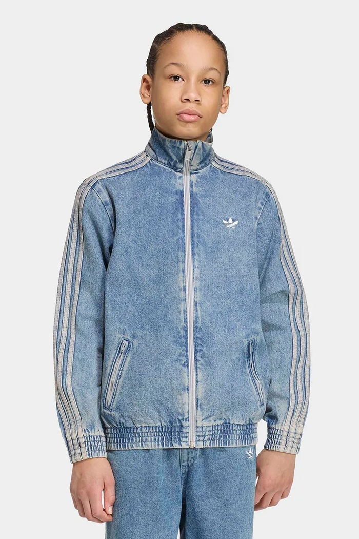 adidas Originals jeans jakna otroška modra KR6530