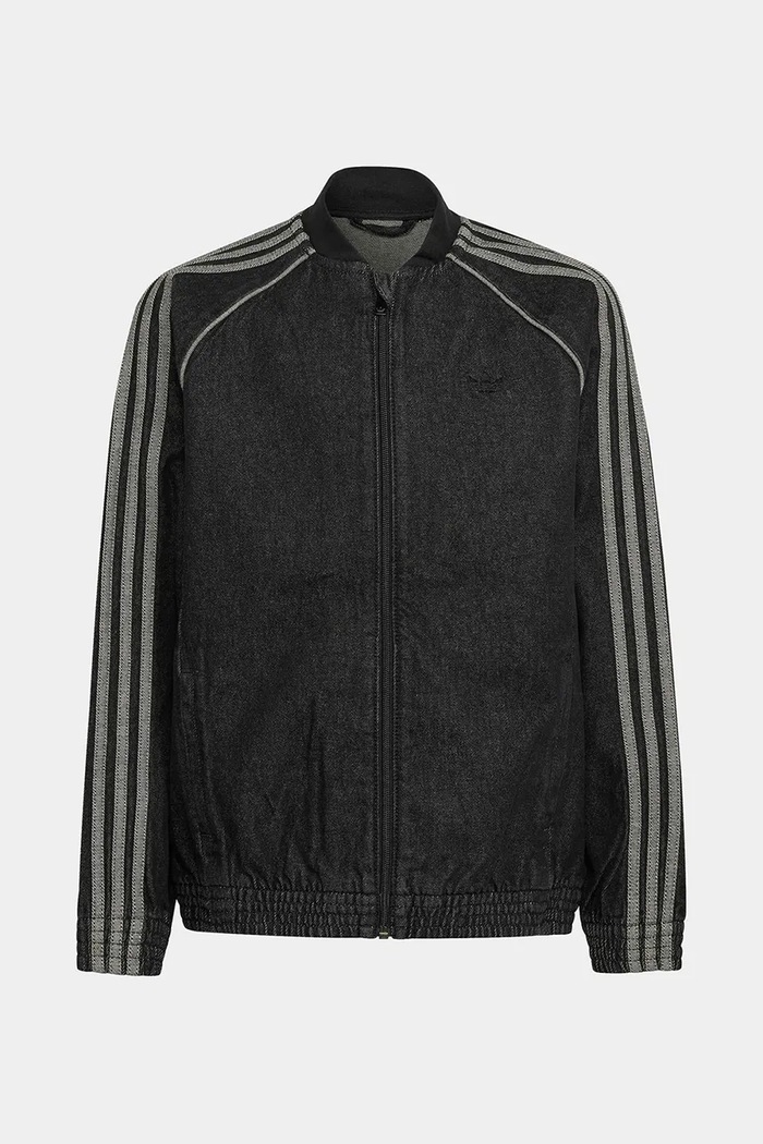 adidas Originals τζιν μπουφάν παιδικό βαμβακερό KR9129 μαύρο AW26