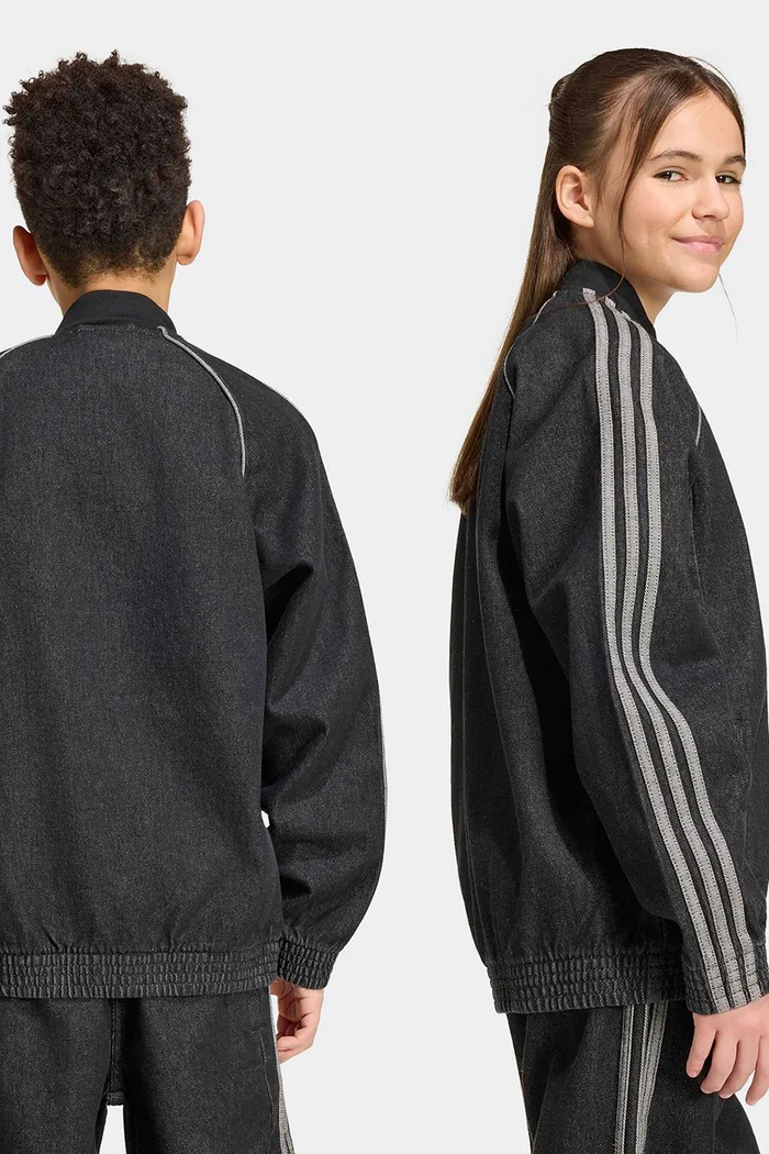 Αγορίστικα adidas Originals τζιν μπουφάν παιδικό βαμβακερό KR9129 μαύρο