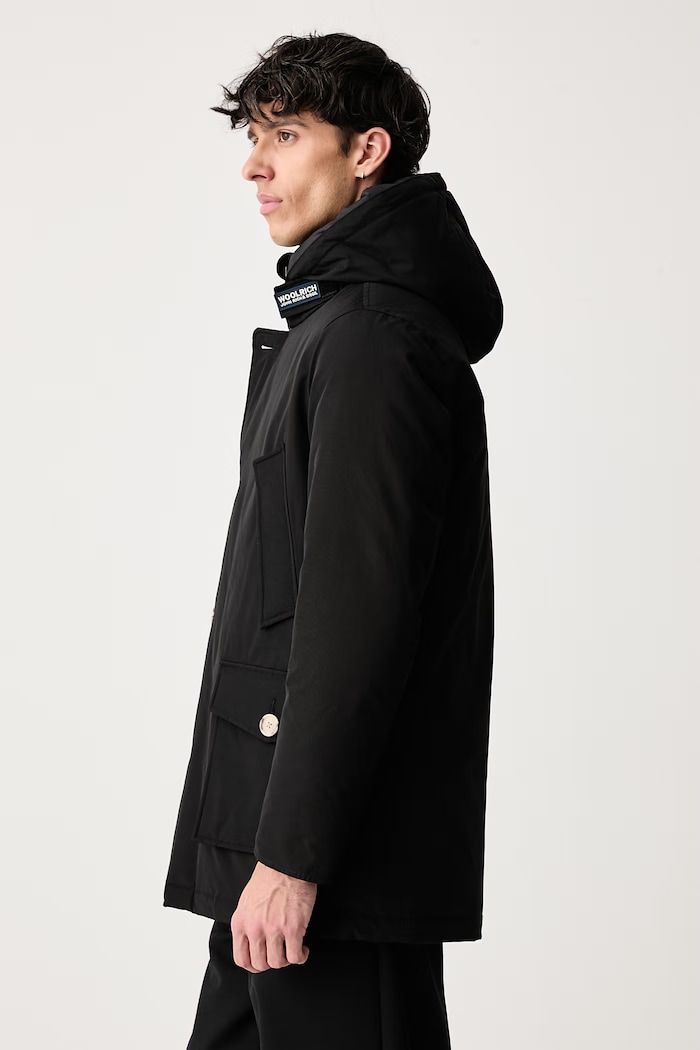 CFWOOU0483MBUT0001 kurtka puchowa z bawełną męska Woolrich CFWOOU0483MBUT0001 czarny
