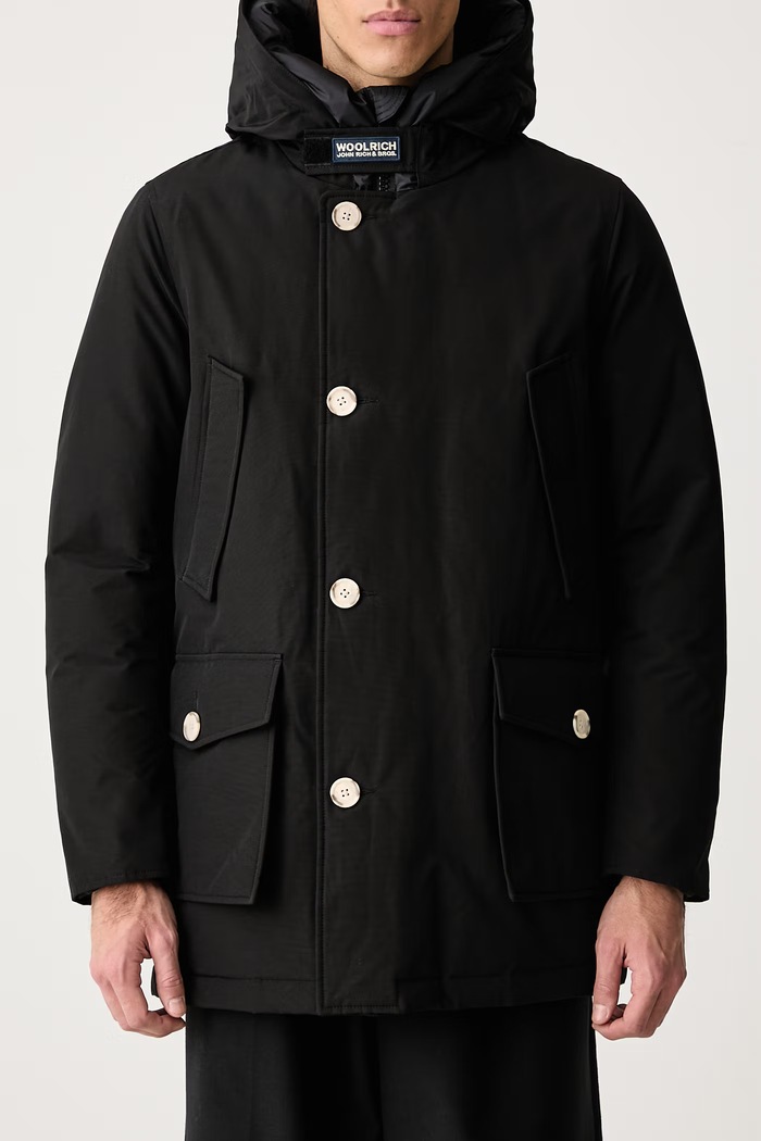CFWOOU0483MBUT0001 kurtka puchowa z bawełną męska Woolrich czarny CFWOOU0483MBUT0001