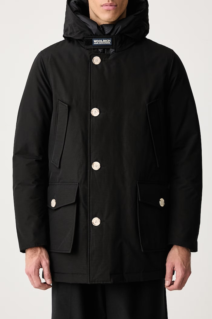 CFWOOU0483MBUT0001 kurtka puchowa z bawełną męska Woolrich czarny CFWOOU0483MBUT0001