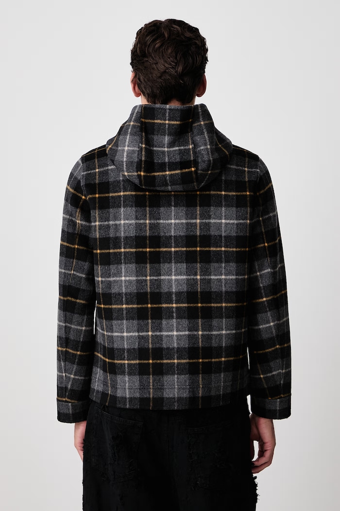Odzież Woolrich CFWOOU2186MRUT5417 kurtka koszulowa z wełną męska CFWOOU2186MRUT5417 szary