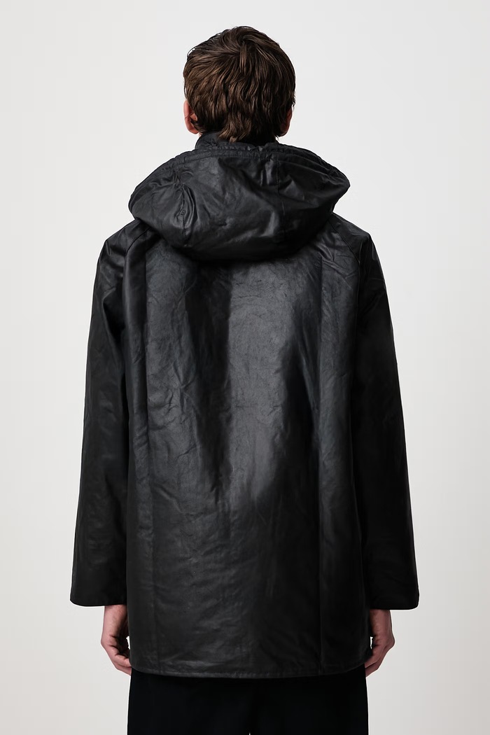 Odzież Barbour X A.P.C. kurtka woskowana męska MWX2618NY91 granatowy