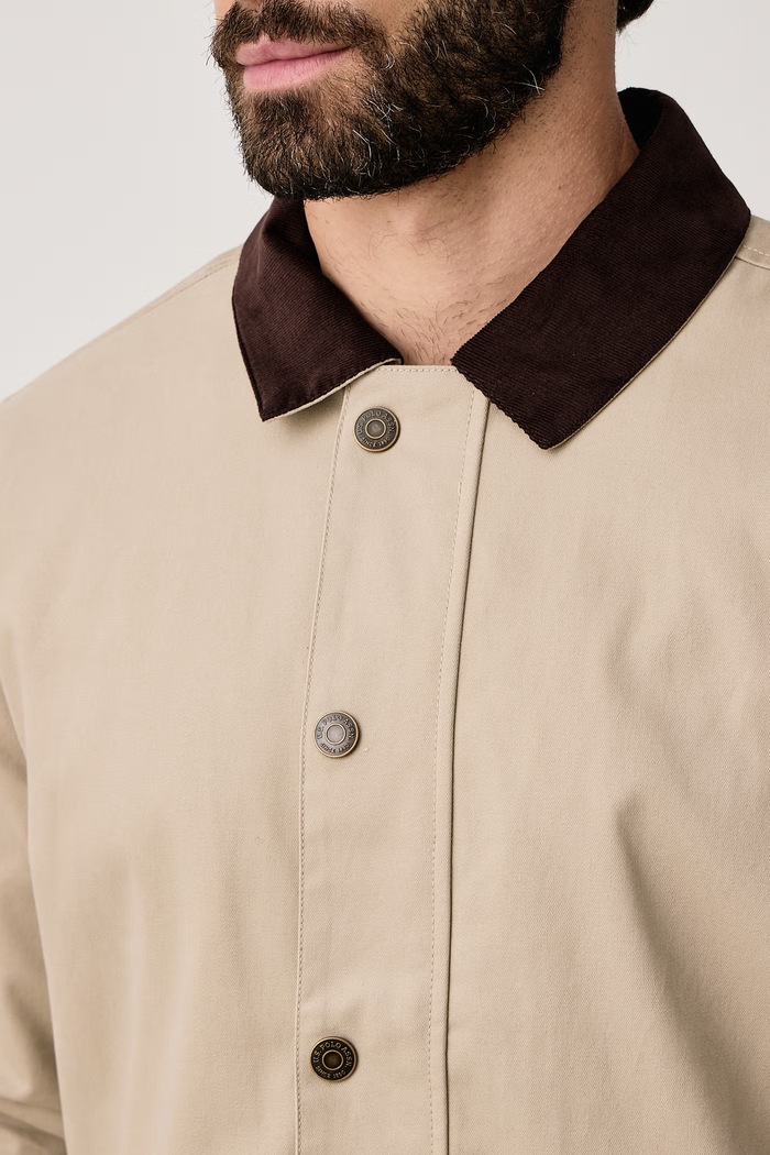 Kurtka przejściowa męska USPA Textured Collared U.S. Polo Assn. MUP4692 beżowy
