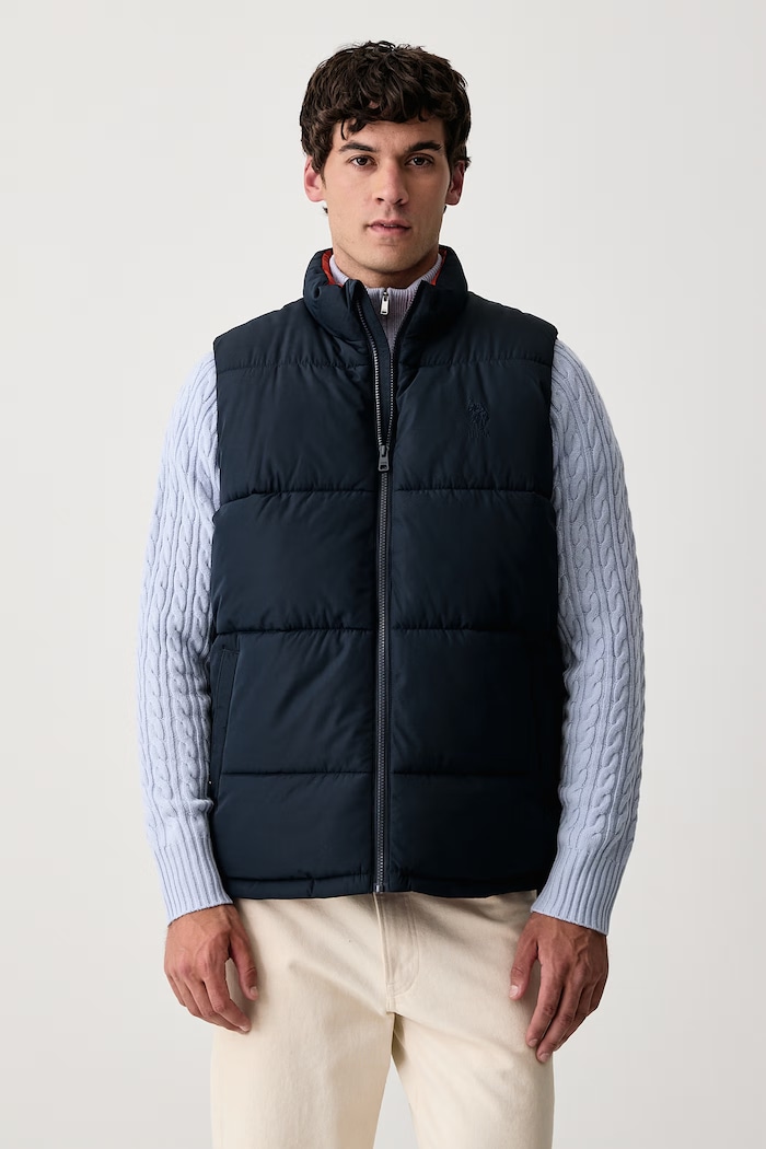 U.S. Polo Assn. Bezrękawnik męski Wide Baffle Gilet granatowy MUP3779