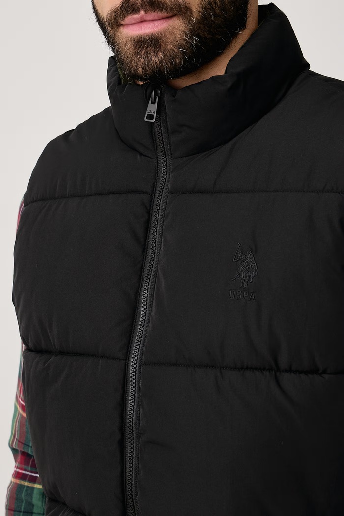 Bezrękawnik męski Wide Baffle Gilet U.S. Polo Assn. MUP3779 czarny