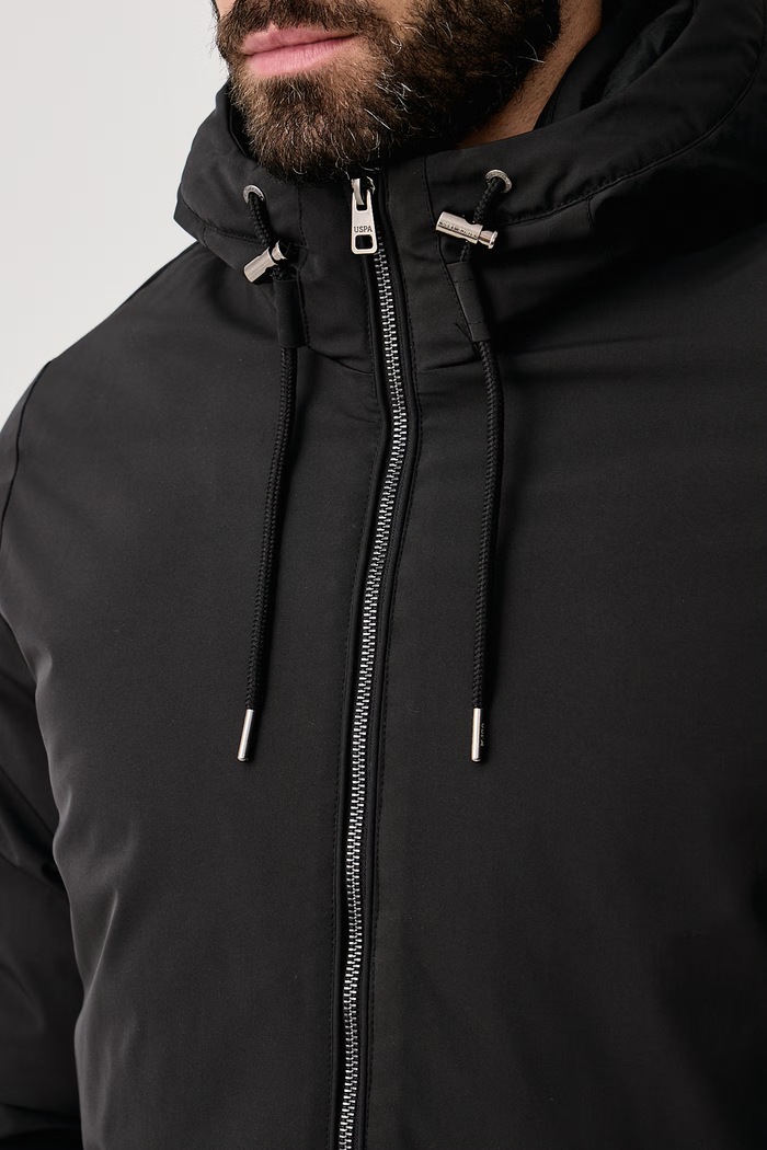 Krótka kurtka męska USPA Smart Parka U.S. Polo Assn. MUP3602 czarny