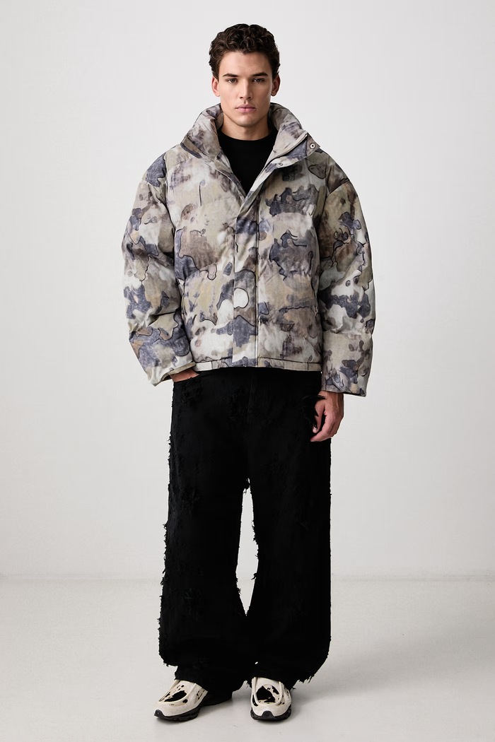 Represent Kurtka pikowana męska MLM101096 beżowy AW26