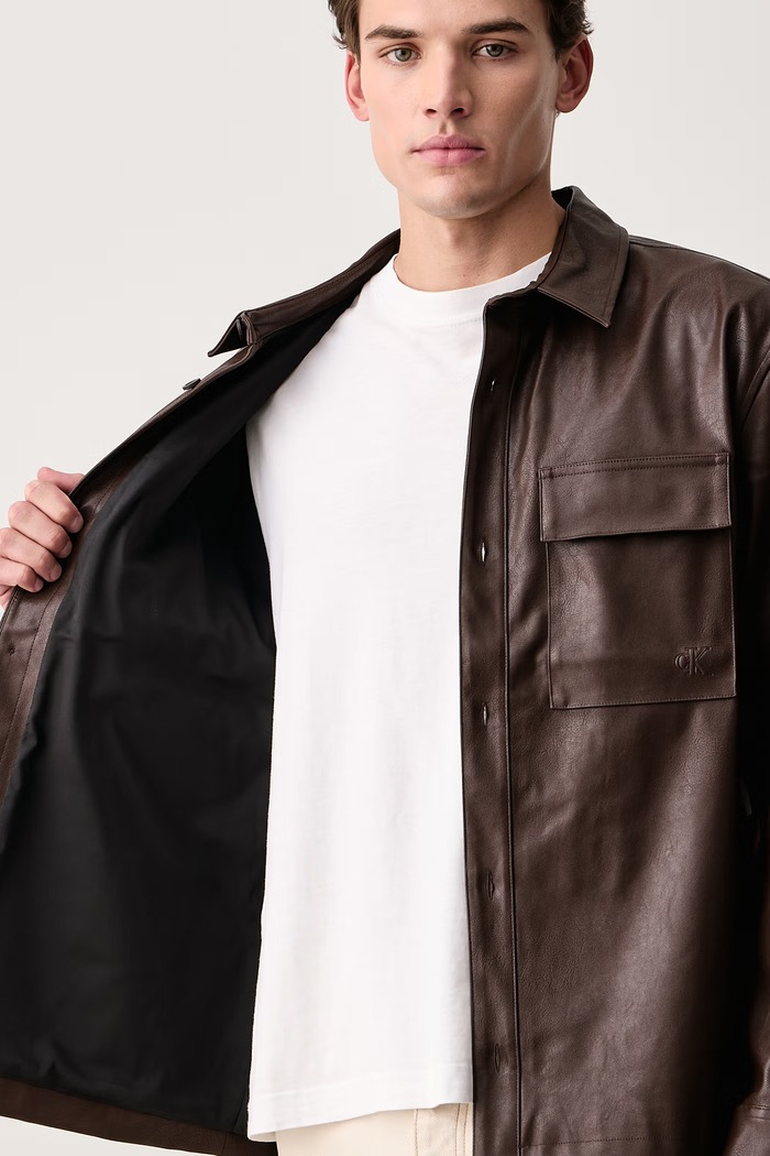 Calvin Klein Jeans Kurtka męska z imitacji skóry LV04RH112G