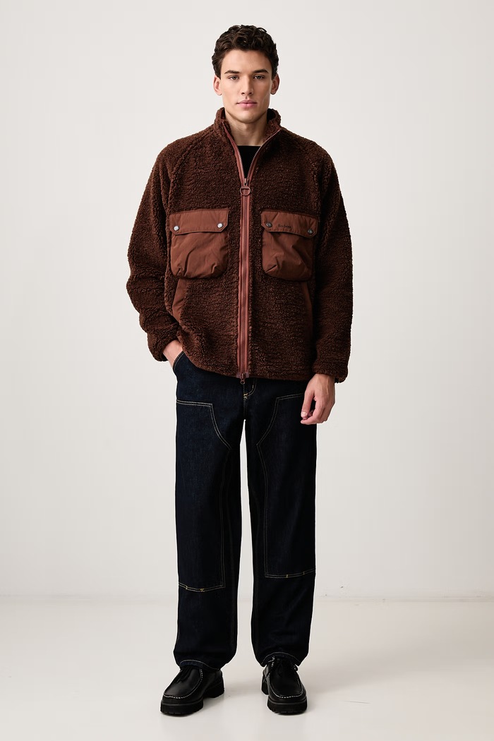 Barbour Re-Engineered kurtka polarowa męska MCA1159BR51 brązowy AW26