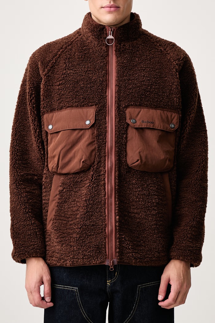 Re-Engineered kurtka polarowa męska Barbour brązowy MCA1159BR51