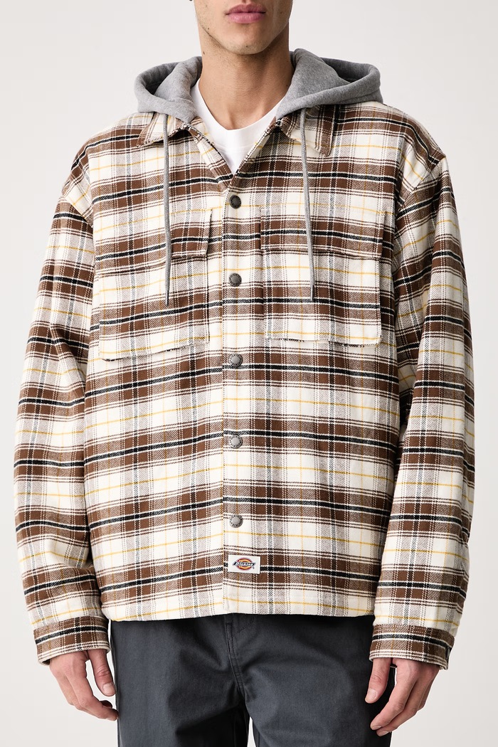 Kurtka koszulowa męska z bawełną Dickies DK0A89NNC481 beżowy