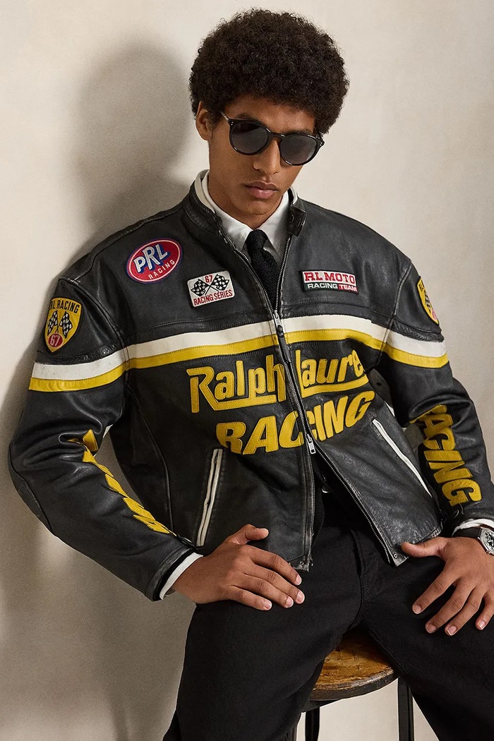 Polo Ralph Lauren Krótka kurtka skórzana męska 710B24664001