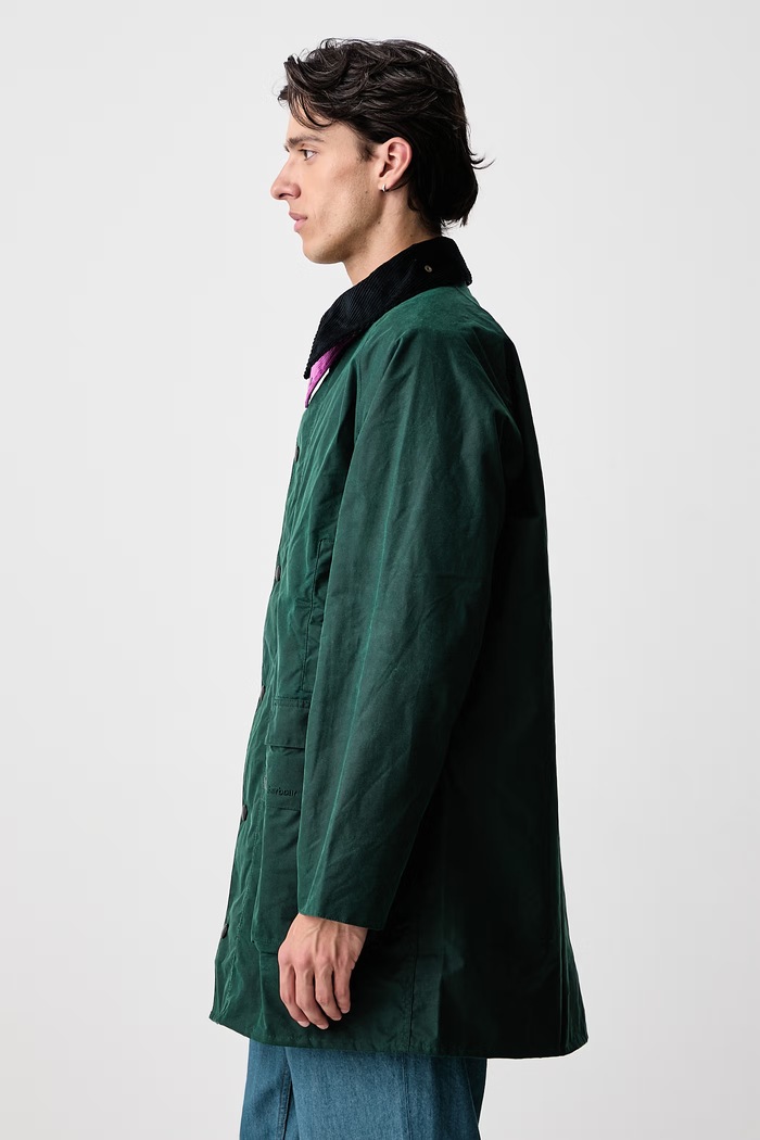 X PAUL SMITH geacă de tranziție din bumbac pentru bărbați Barbour MWX2612GN75 verde