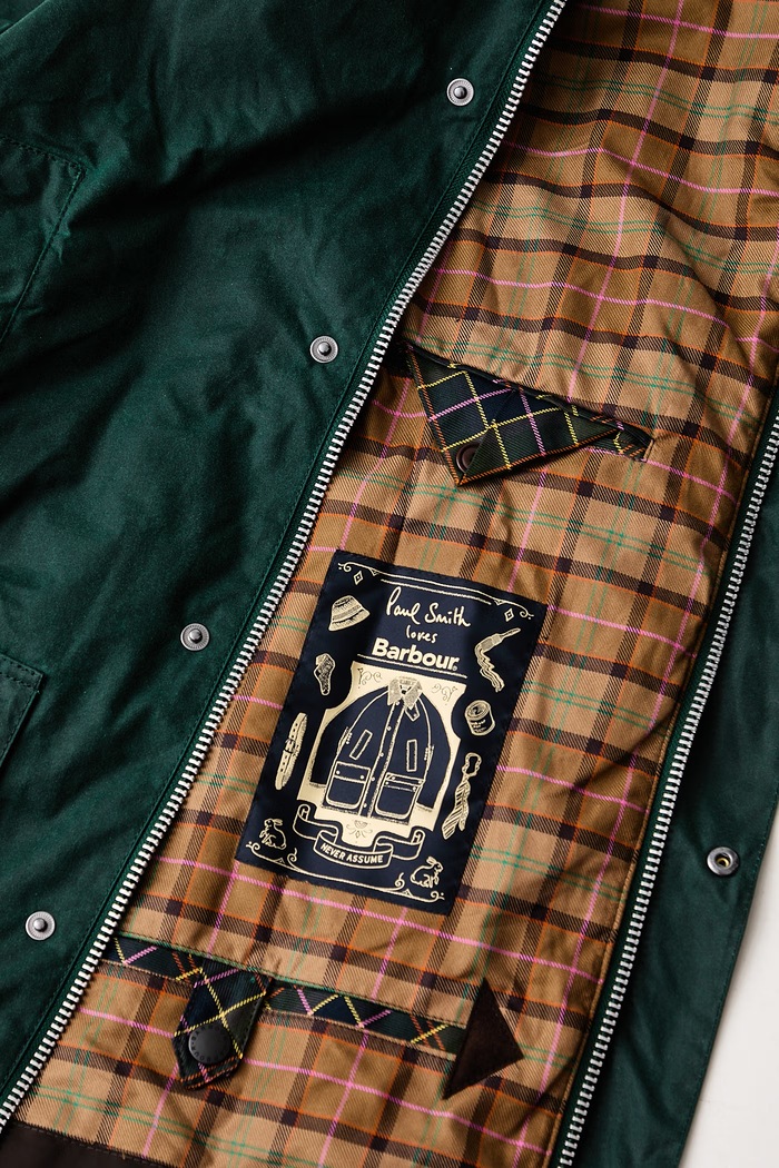 Barbour X PAUL SMITH geacă de tranziție din bumbac pentru bărbați MWX2612GN75