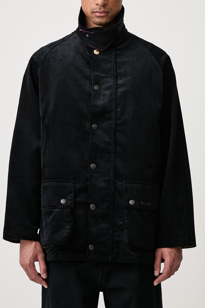 X PAUL SMITH kurtka sztruksowa męska Barbour granatowy MCA1160NY91