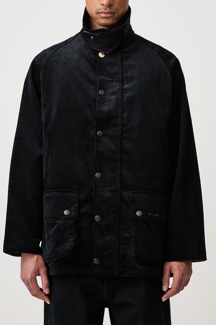 X PAUL SMITH kurtka sztruksowa męska Barbour granatowy MCA1160NY91