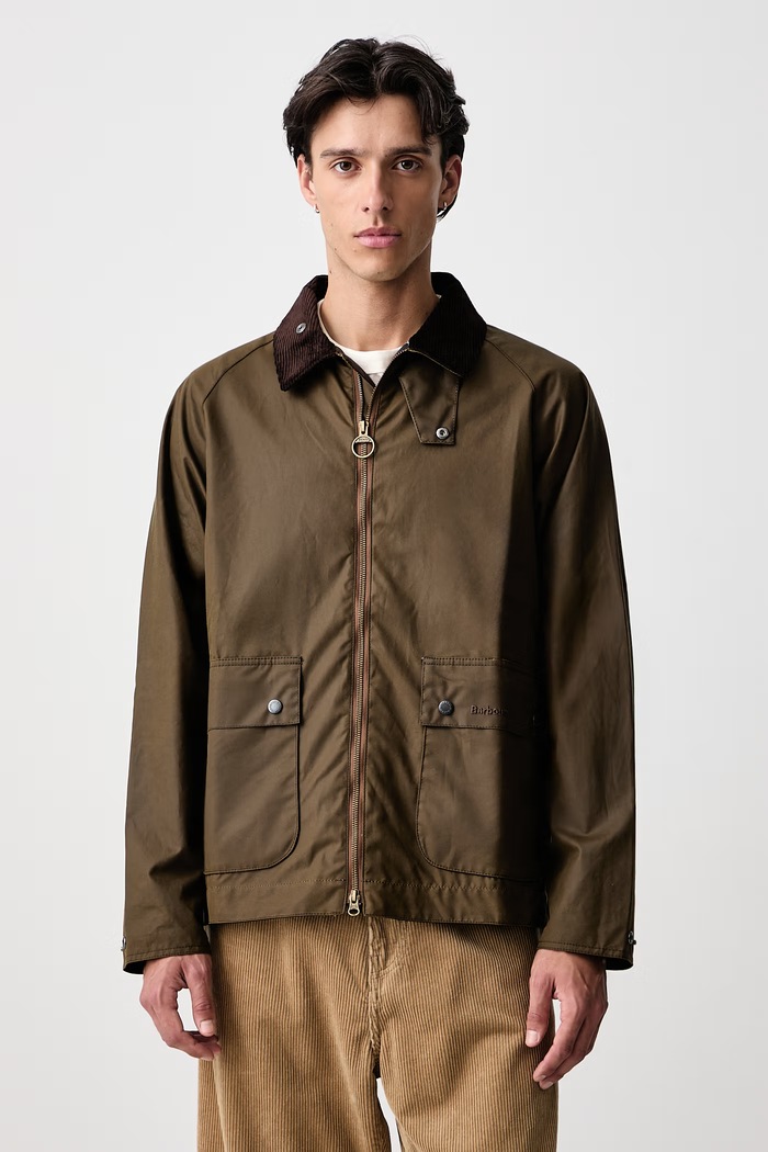 Barbour Krótka kurtka bawełniana męska brązowy MWX2205BR71
