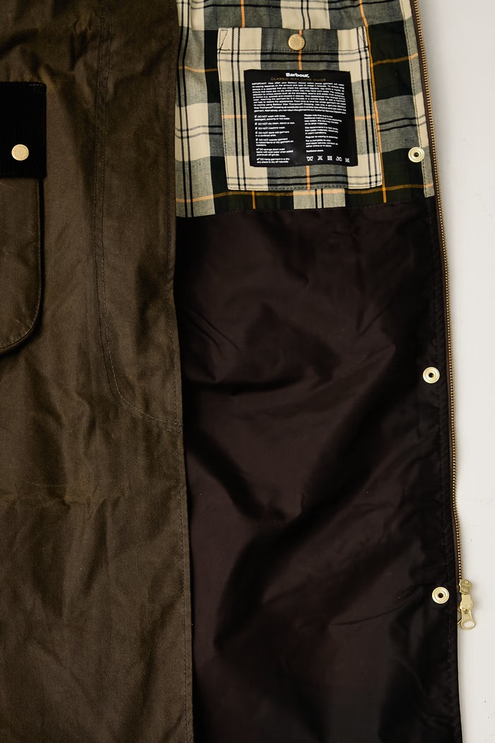 Barbour Długa kurtka damska woskowana LWX1570SN91