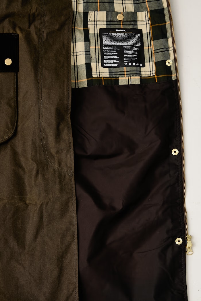 Barbour Długa kurtka damska woskowana LWX1570SN91