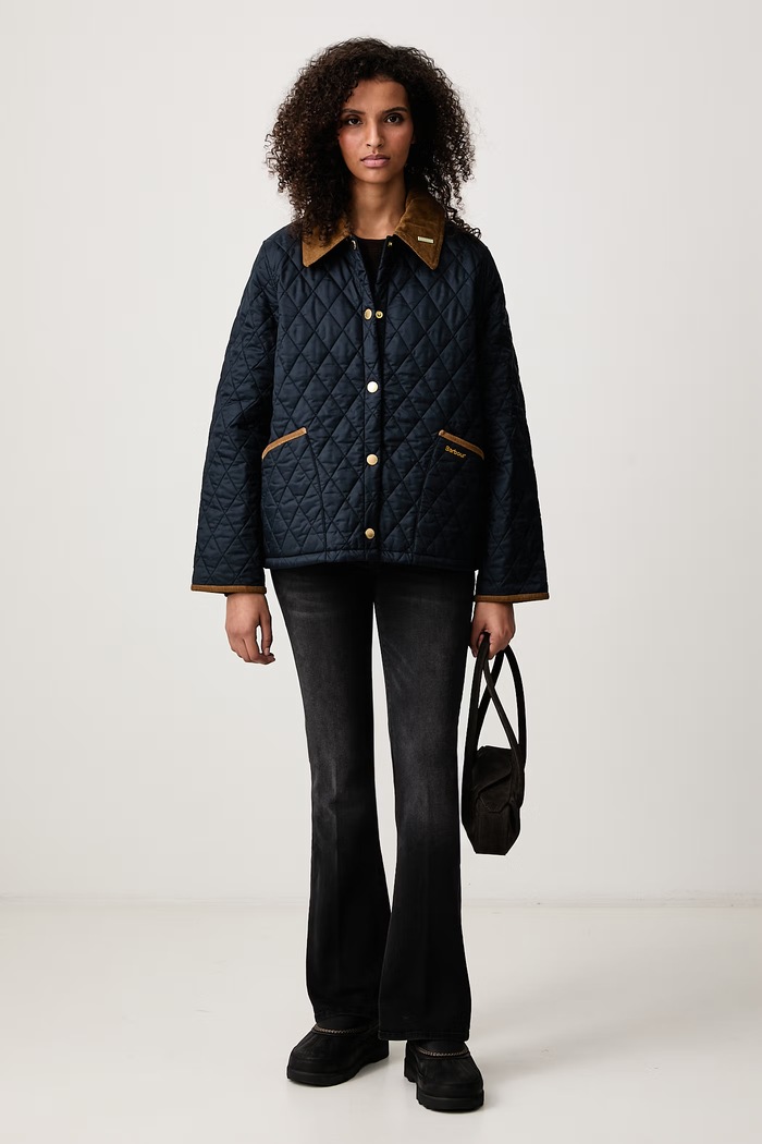 Barbour Kurtka pikowana damska LQU1851NY52 granatowy AW26