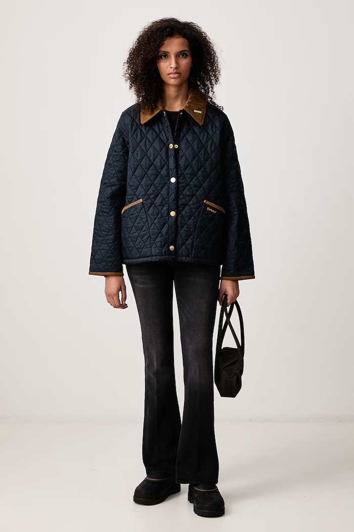 Barbour Kurtka pikowana damska LQU1851NY52 granatowy AW26