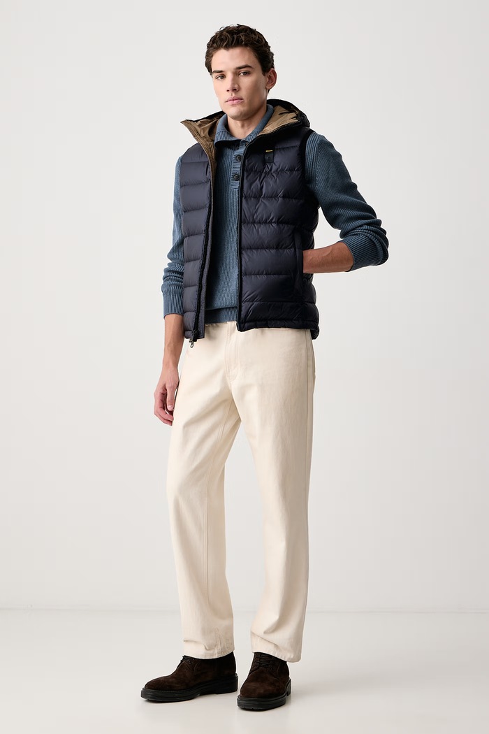 Blauer Bezrękawnik puchowy męski BLUX03046 granatowy AW26