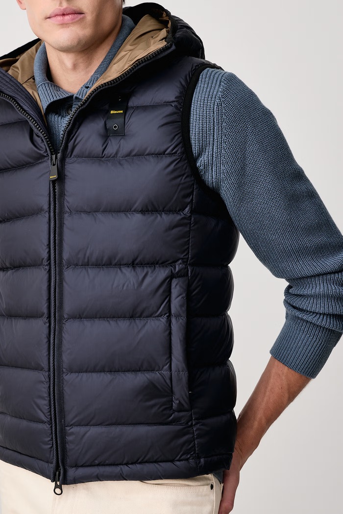 Bezrękawnik puchowy męski Blauer BLUX03046 granatowy