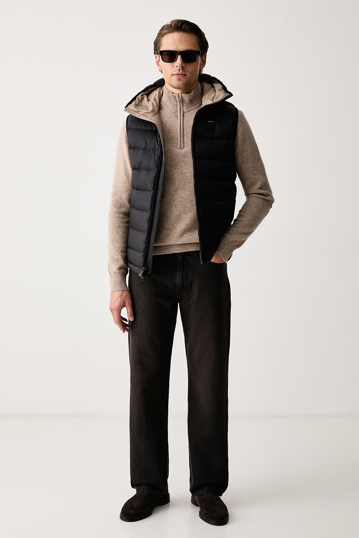 Blauer Bezrękawnik puchowy męski BLUX03046 czarny AW26