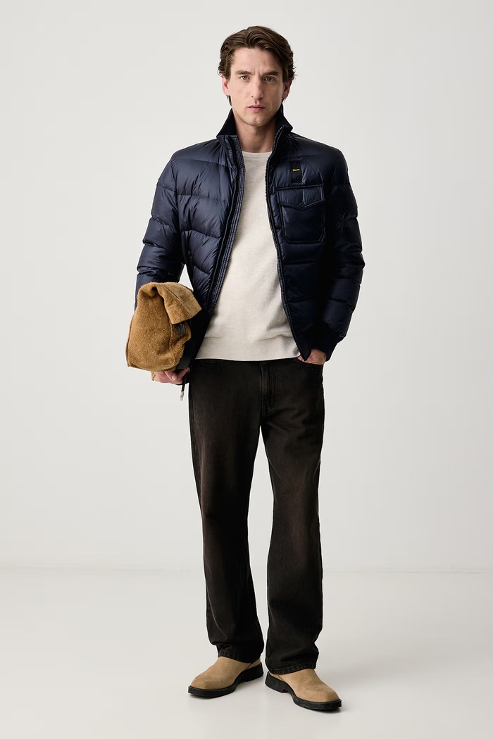 Blauer Kurtka puchowa męska BLUC03138 granatowy AW26