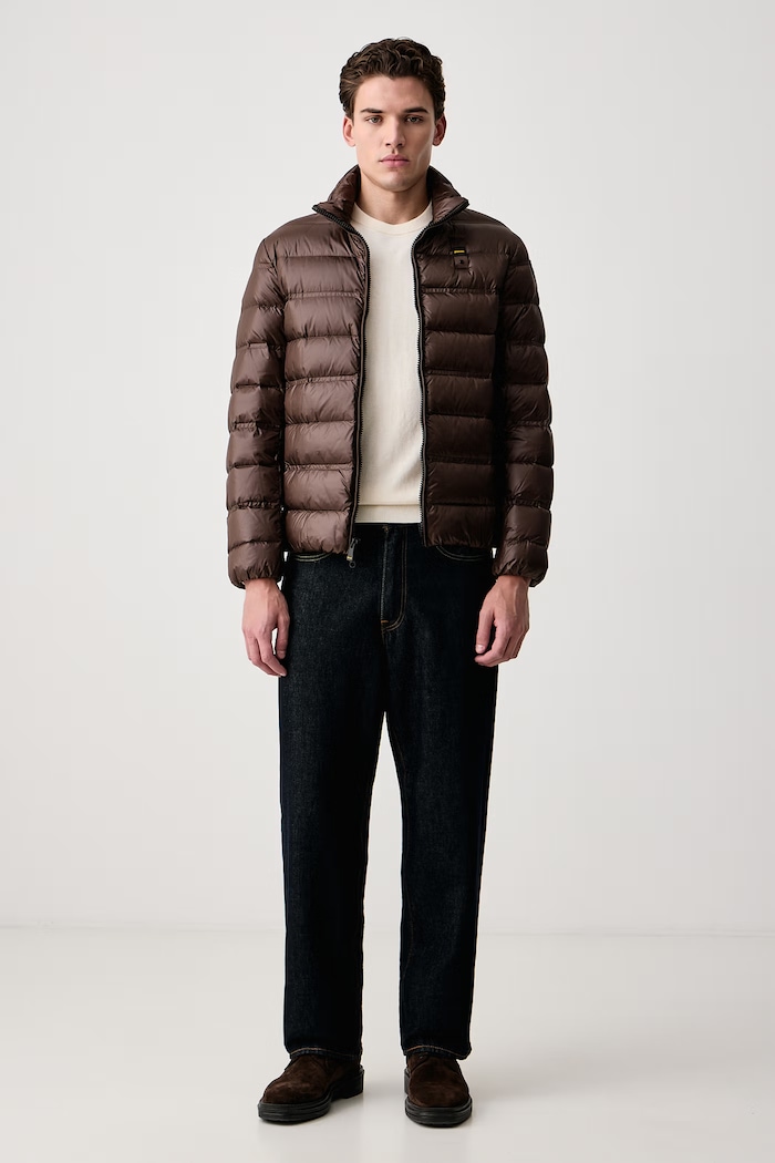 Blauer Kurtka puchowa męska BLUC03047 brązowy AW26