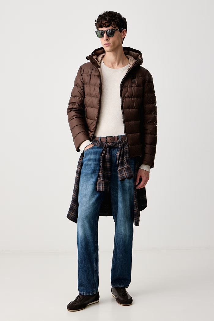 Blauer Kurtka puchowa męska BLUC03044 brązowy AW26