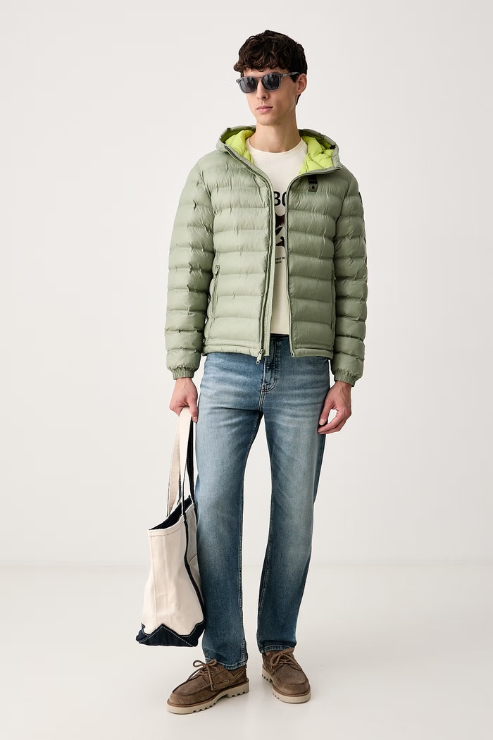 Blauer Kurtka pikowana męska BLUC02218 zielony AW26