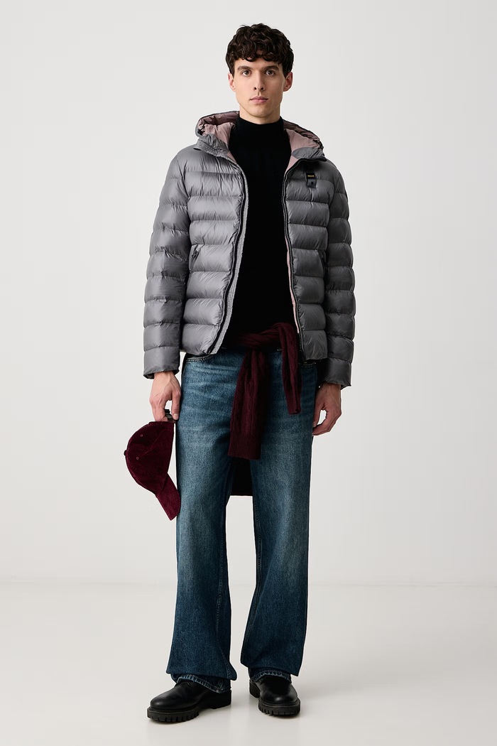 Blauer Kurtka męska BLUC02054 szary AW26