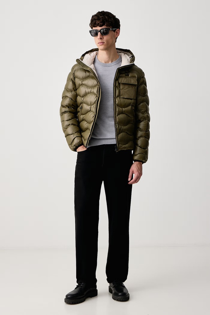 Blauer Kurtka męska BLUC02053 zielony AW26