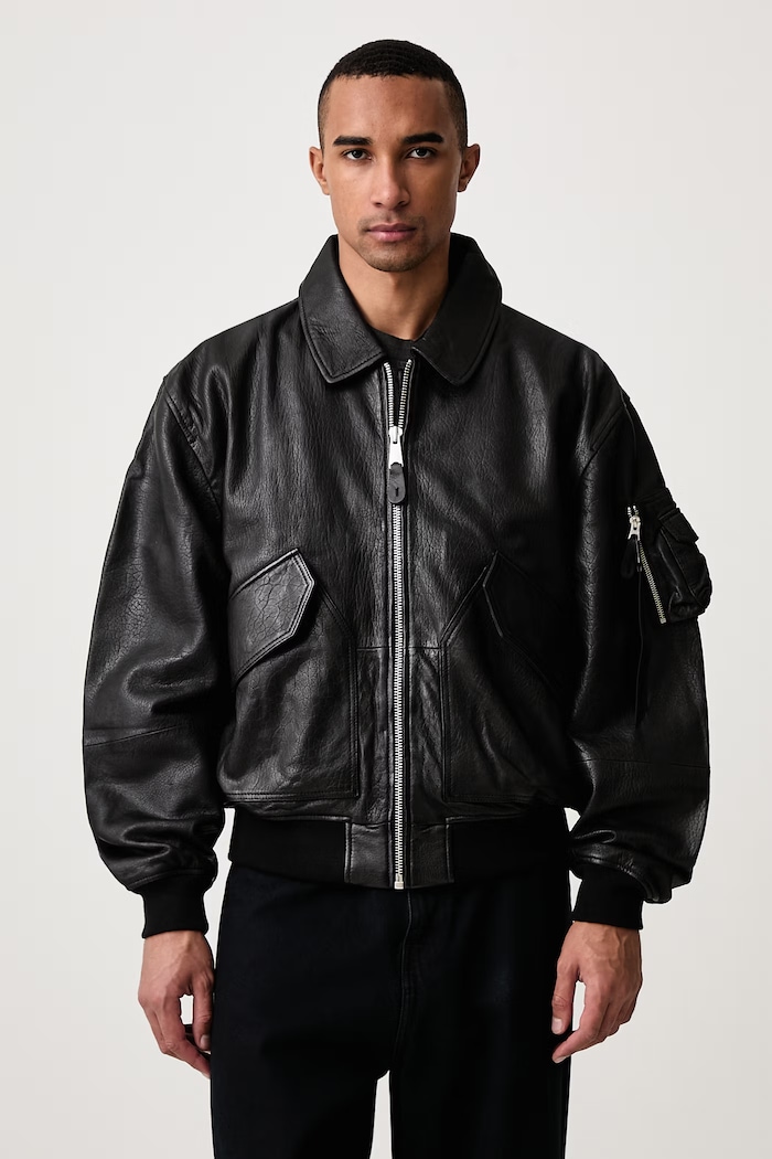 Alpha Industries CWU-36/P Leather UV kurtka skórzana męska czarny 768002