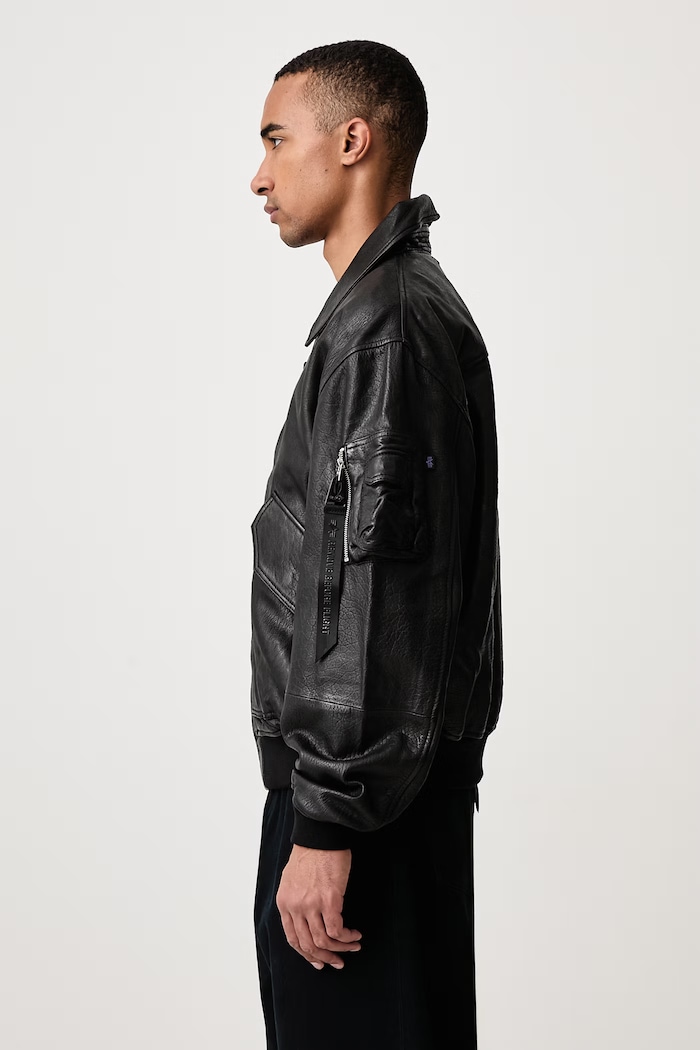 CWU-36/P Leather UV kurtka skórzana męska Alpha Industries 768002 czarny