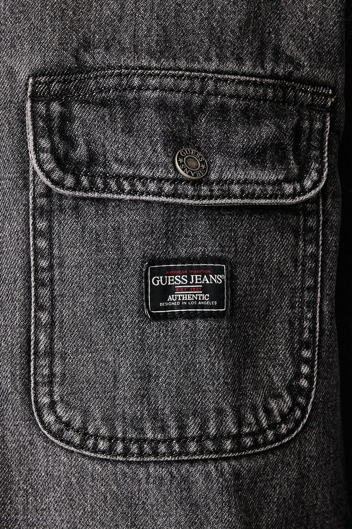Džínsová bunda pánska Guess Jeans sivá M6BN58.D2073