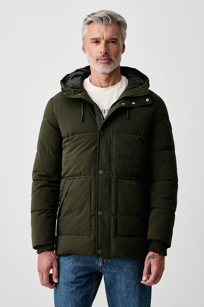 Guess Kurtka pikowana męska zielony M6BL45.W4157